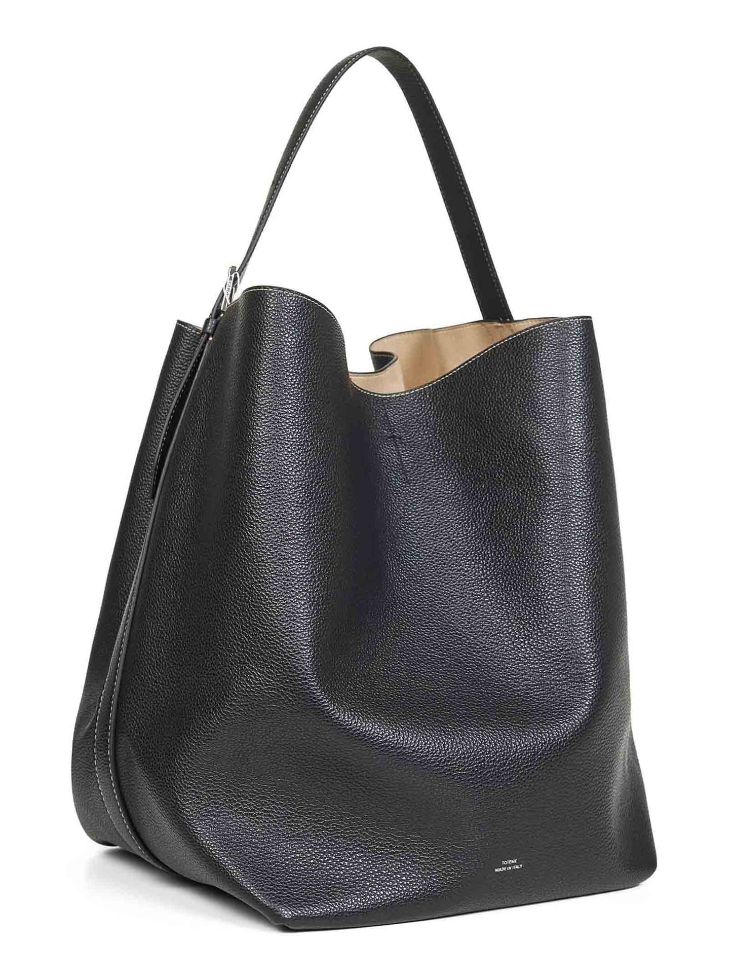Black Belted suede tote bag