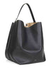 Black Belted suede tote bag