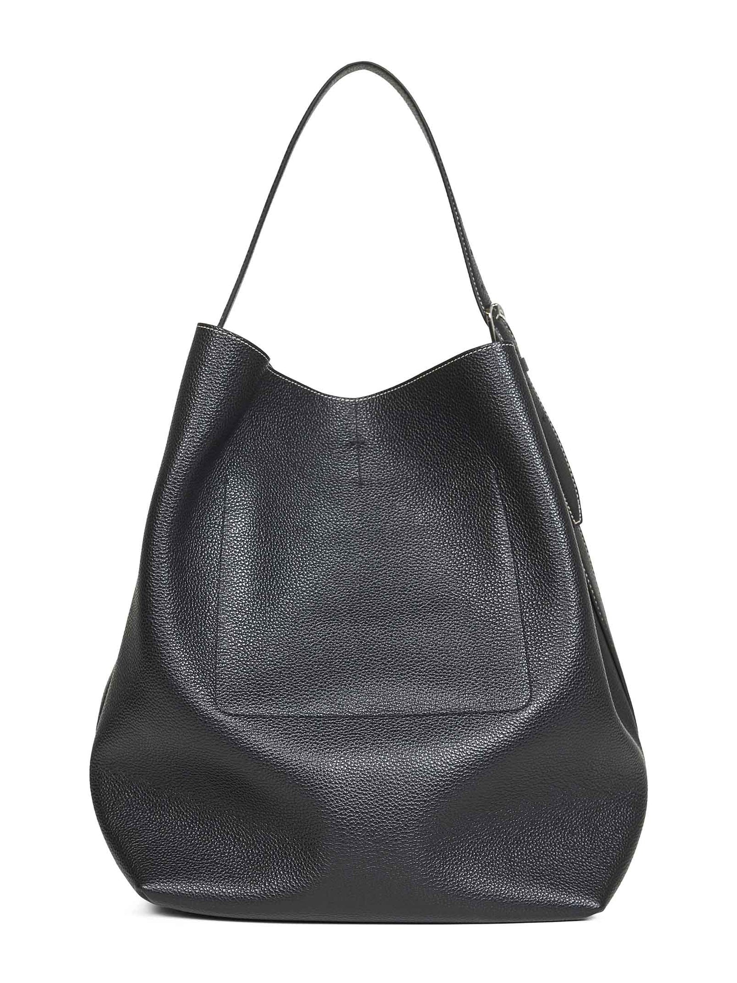 Black Belted suede tote bag