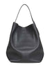 Black Belted suede tote bag