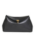Black T-Lock leather clutch bag