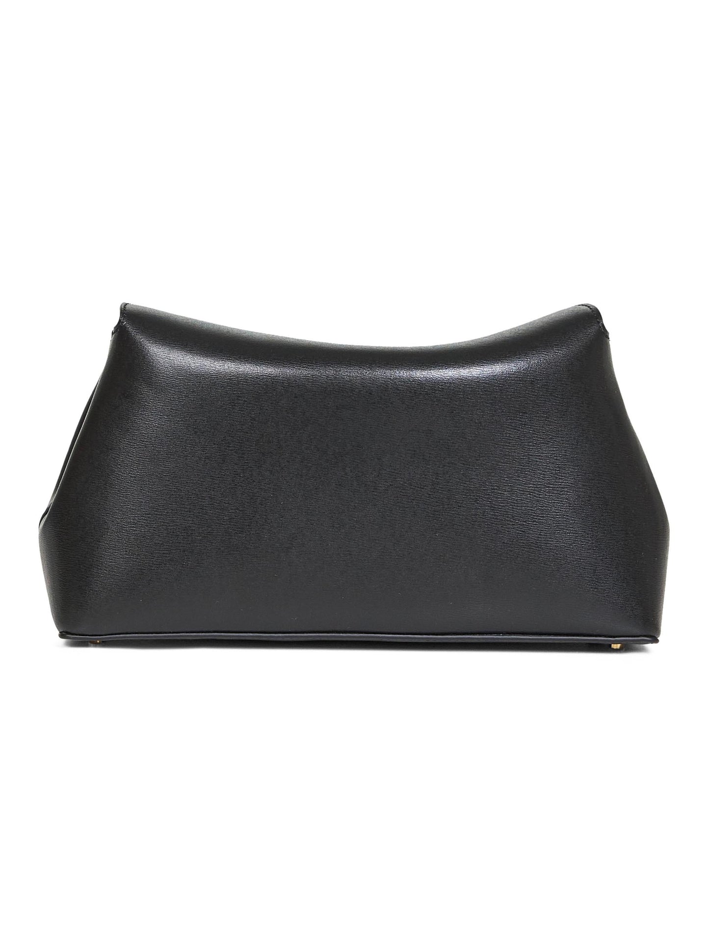 Black T-Lock leather clutch bag