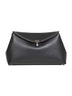 Black T-Lock grained-leather clutch bag