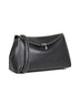 Black T-Lock grained-leather clutch bag