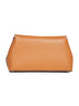 Tan T-Lock grained-leather clutch bag