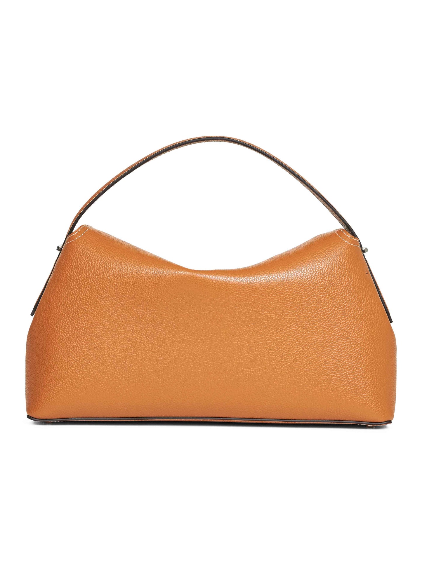 Tan T-Lock grained-leather top handle bag