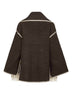 Brown felt embroidered scarf jacket