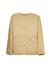 Beige organic cotton quilted jacket