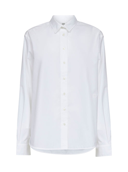 White organic poplin Signature shirt