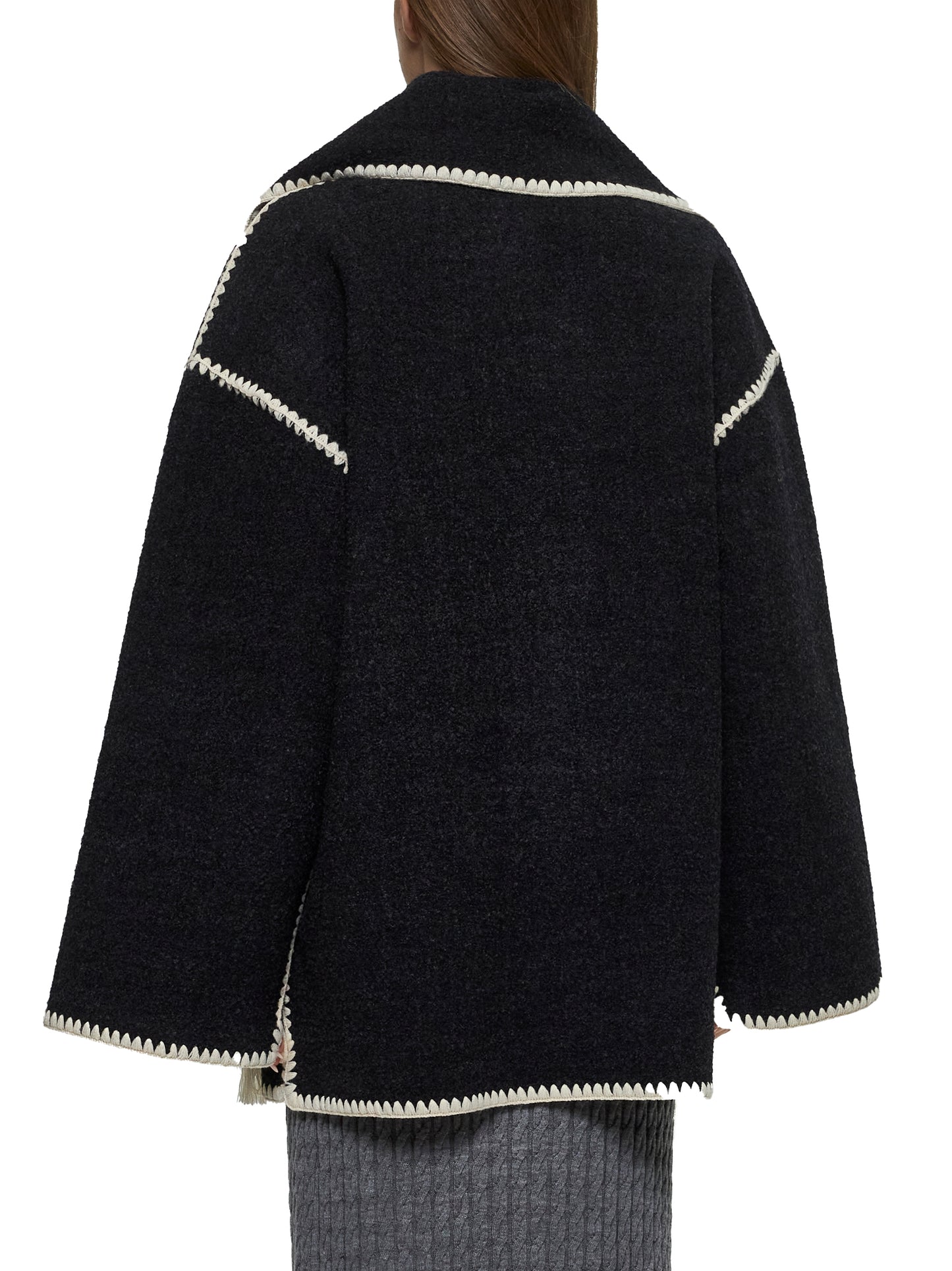 embroidered scarf jacket