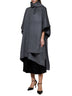 Grey wool scarf coat