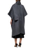 Grey wool scarf coat