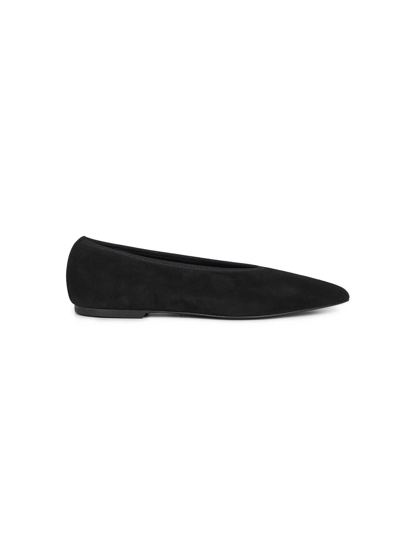 Black suede Minimalist ballet flats