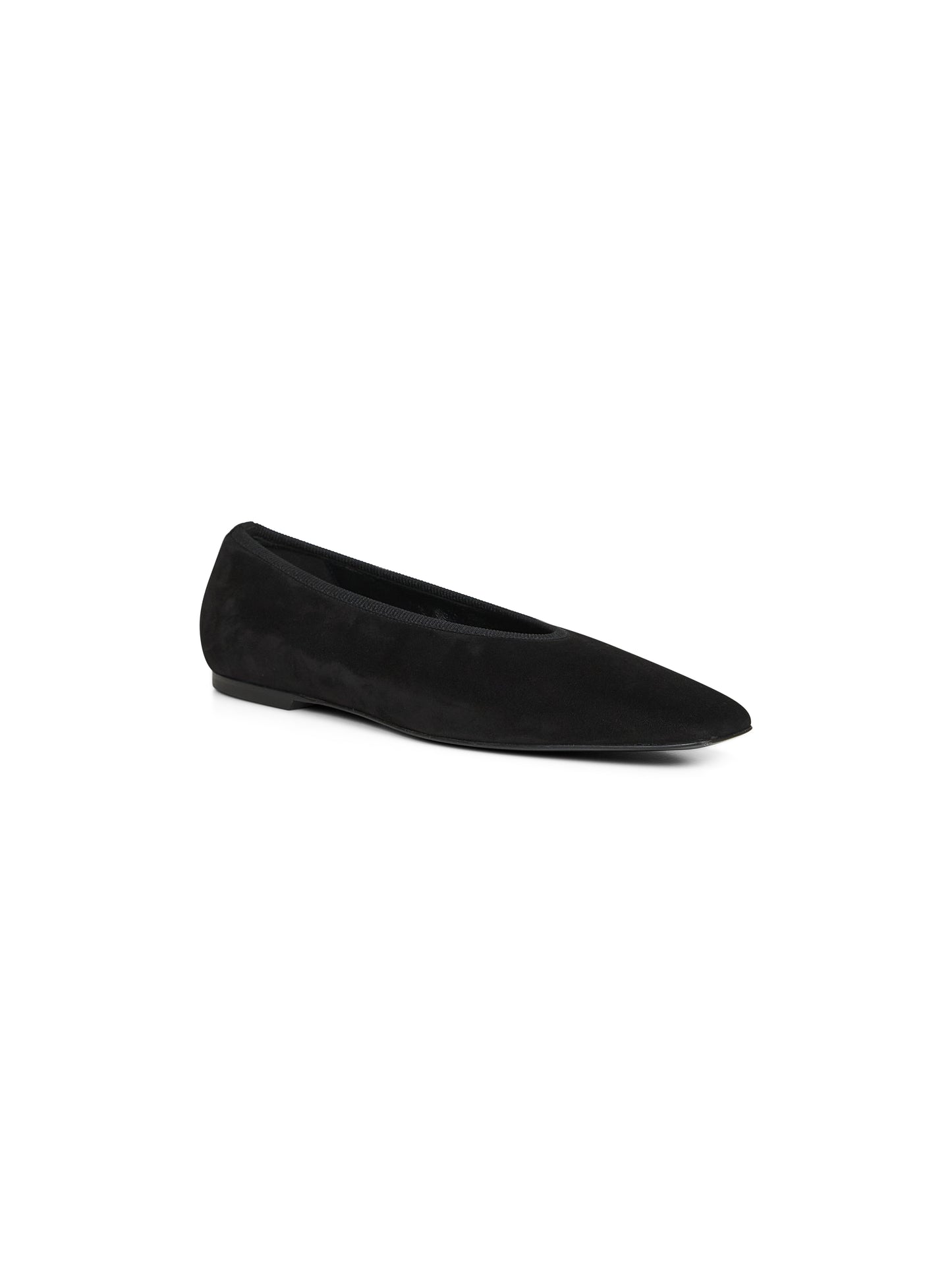 Black suede Minimalist ballet flats