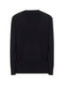 Black cashmere V-neck sweater