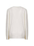 Ecru cashmere V-neck sweater