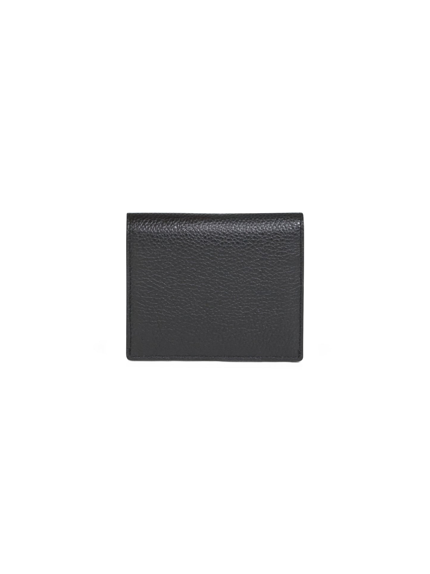 Black T-Lock grained-leather card holder