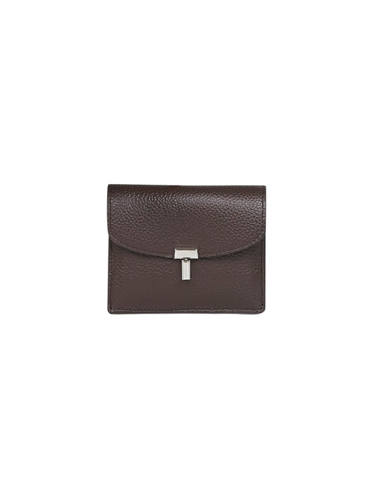 Portacarte in pelle con lucchetto Toteme