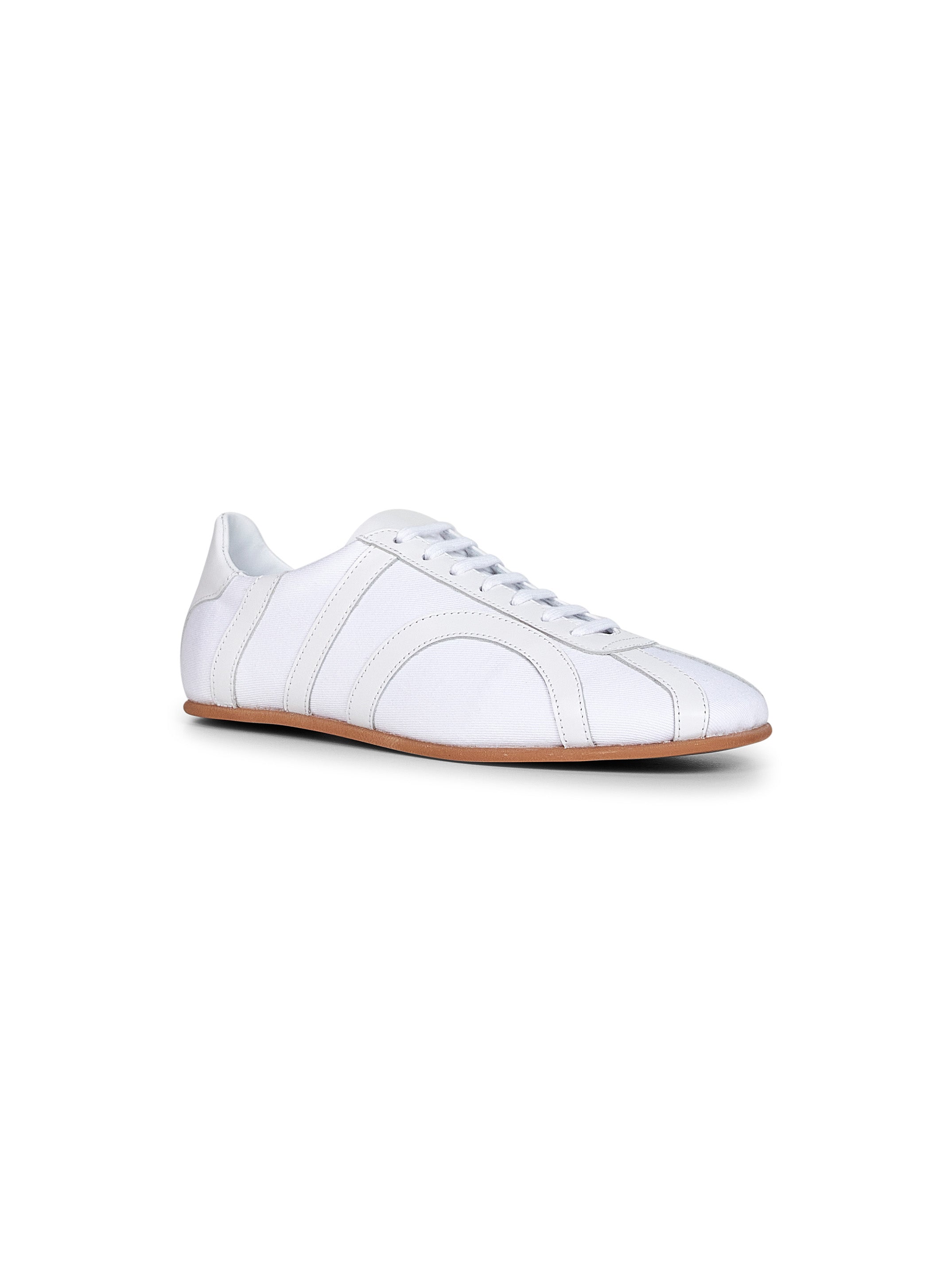 スニーカー TOTEME Woman Sneakers White 253WAS0233FB0402 047 White cotton canvas sneakers – Daniello.com