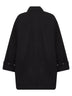Black organic cotton oversized trench jacket