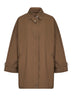 Giacca trench oversize in cotone organico marrone
