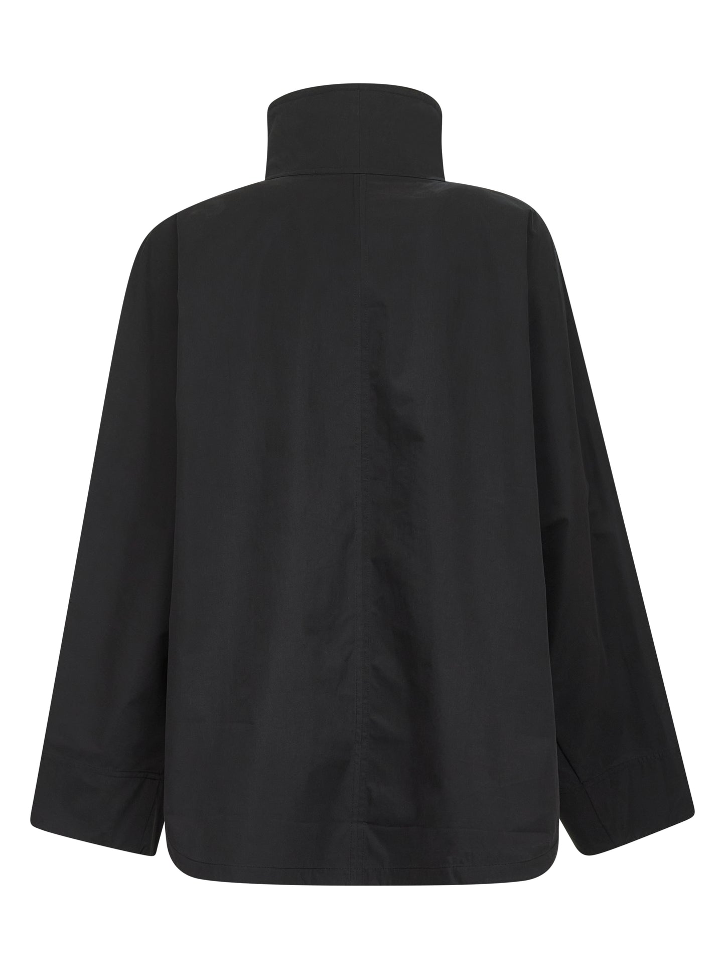 Black parachute canvas windbreaker jacket