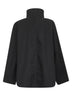 Black parachute canvas windbreaker jacket