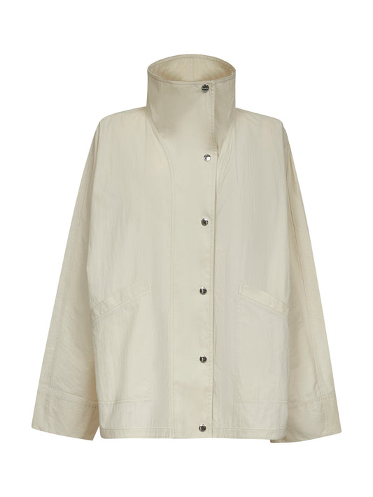Oyster parachute canvas windbreaker jacket