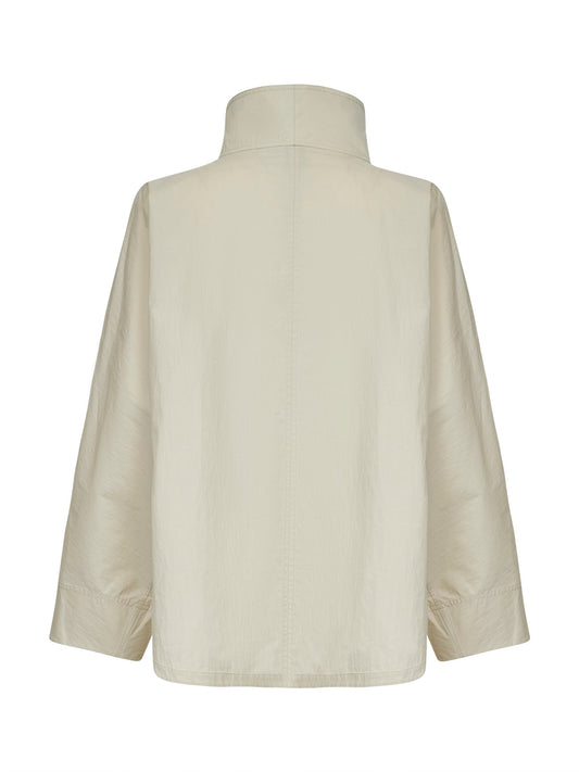Oyster parachute canvas windbreaker jacket