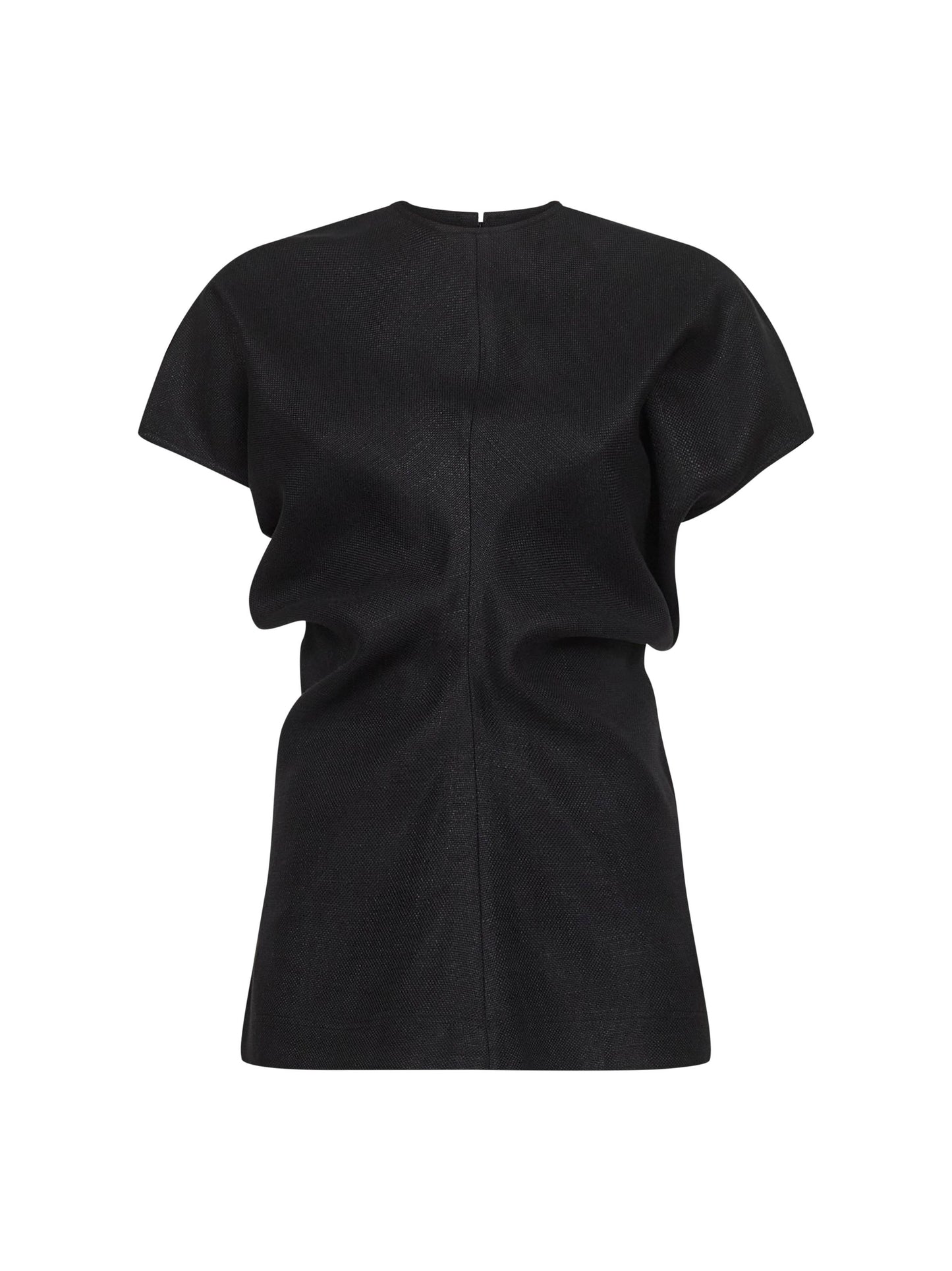 Black basketweave Slouch waist top