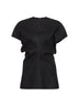 Black basketweave Slouch waist top
