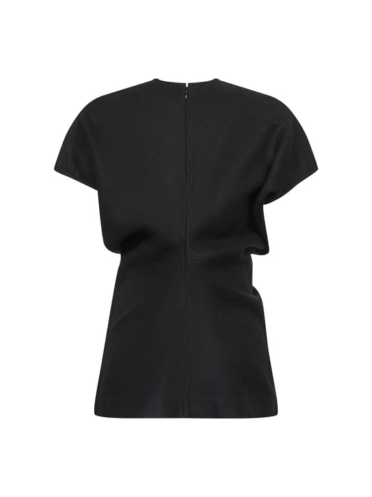 Black basketweave Slouch waist top