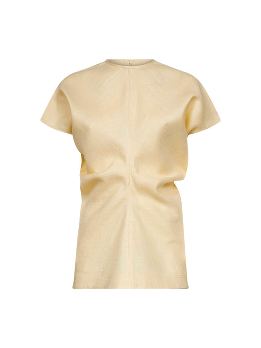 Straw basketweave Slouch waist top