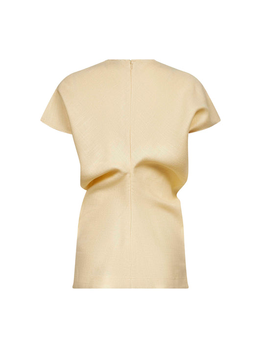 Straw basketweave Slouch waist top