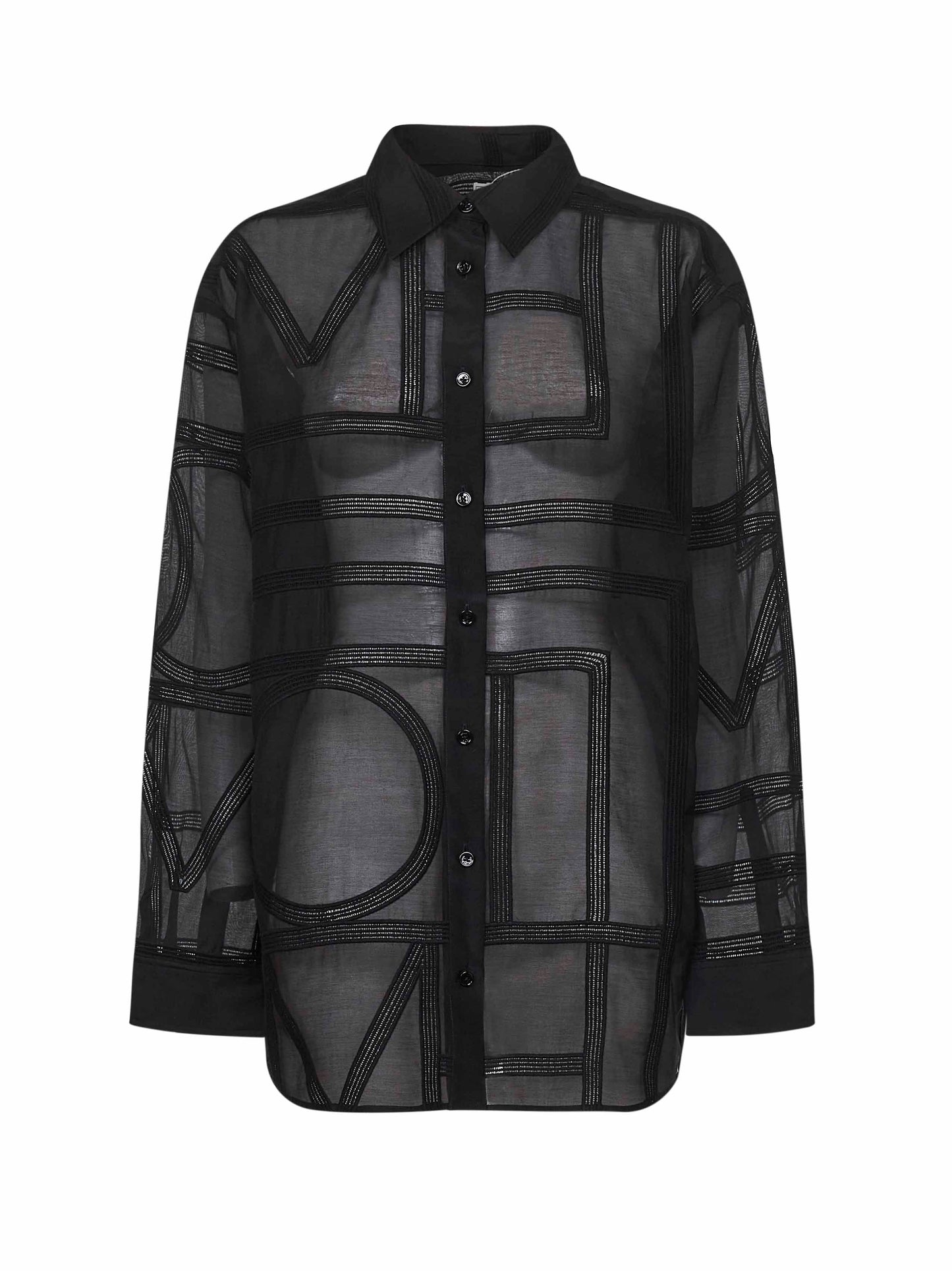 Black Classic crochet shirt
