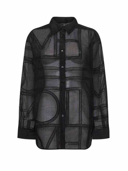 Black Classic crochet shirt