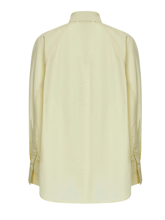 Straw organic cotton poplin shirt