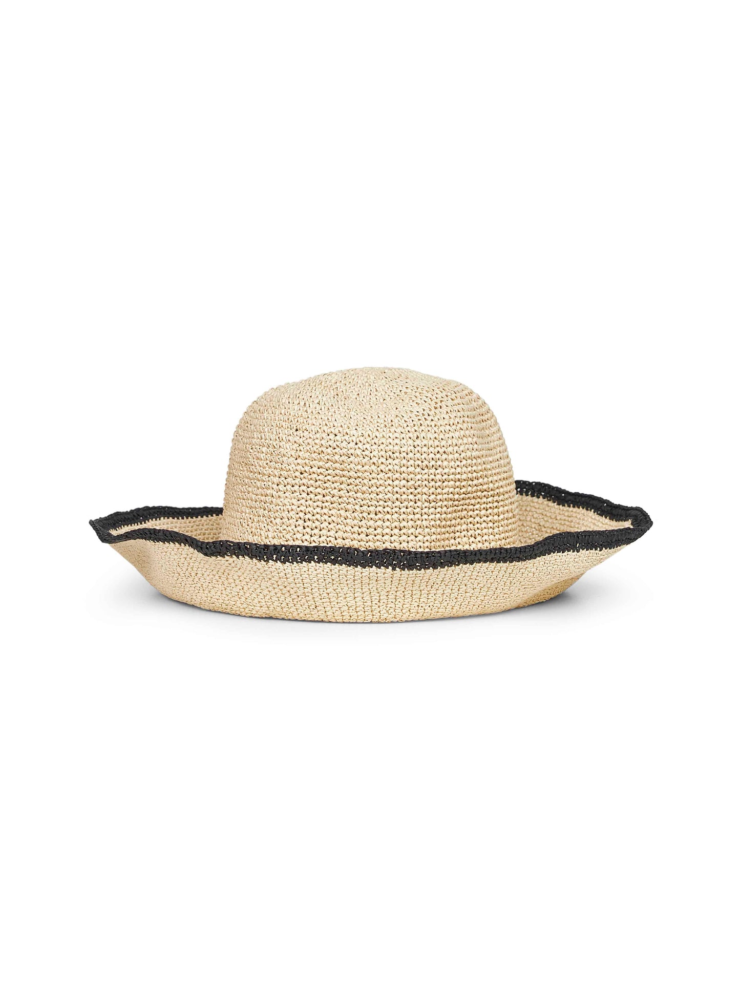 Ecru paper straw bucket hat