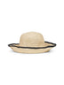 Ecru paper straw bucket hat