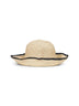 Ecru paper straw bucket hat
