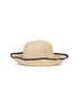 Ecru paper straw bucket hat