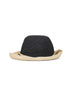Two-tone paper straw bucket hat