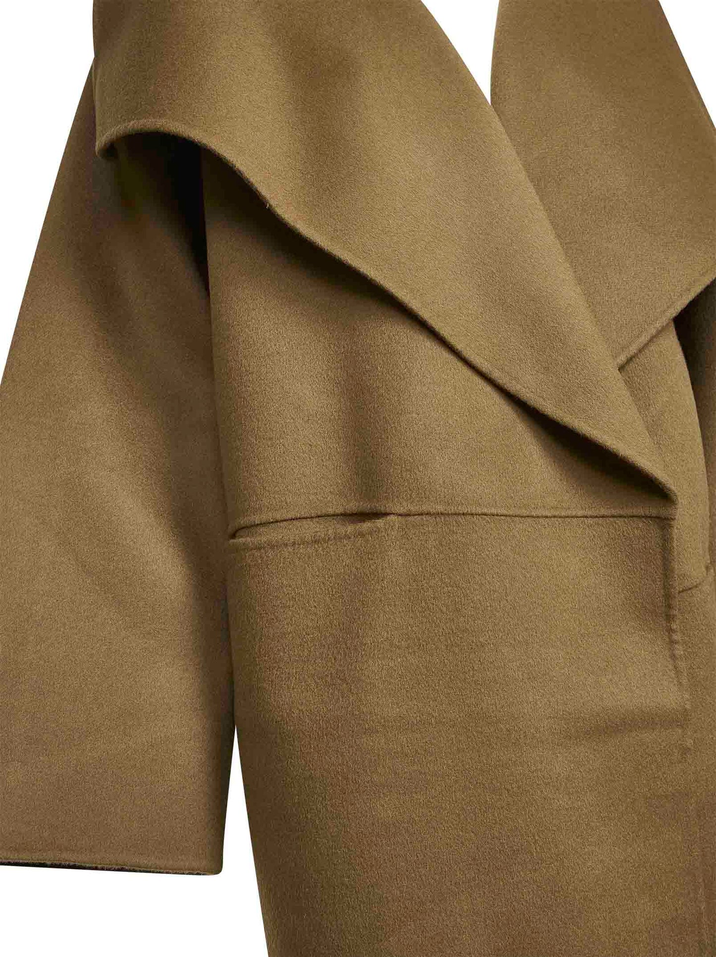 Cappotto Signature in double di lana e cashmere verde