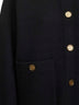 Black cashmere blend knit cardigan
