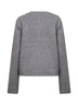 Grey cashmere blend knit cardigan