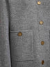 Grey cashmere blend knit cardigan