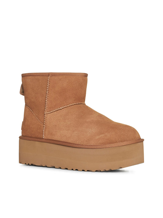 Mini Classic Platform suede ankle boots