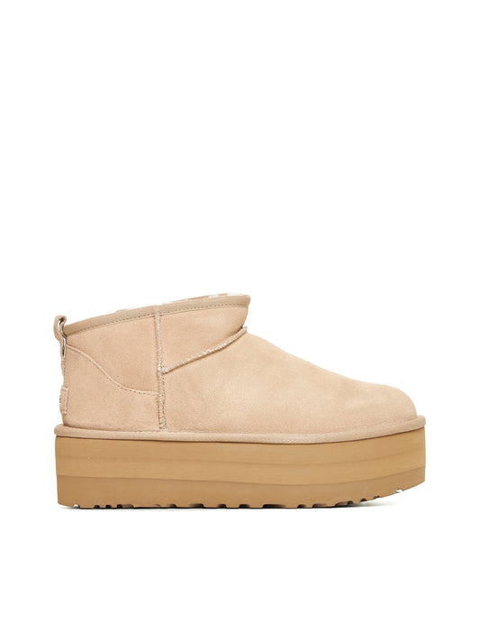 Classic Ultra Mini platform suede ankle boots