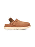 Chestnut Goldenstar suede mules