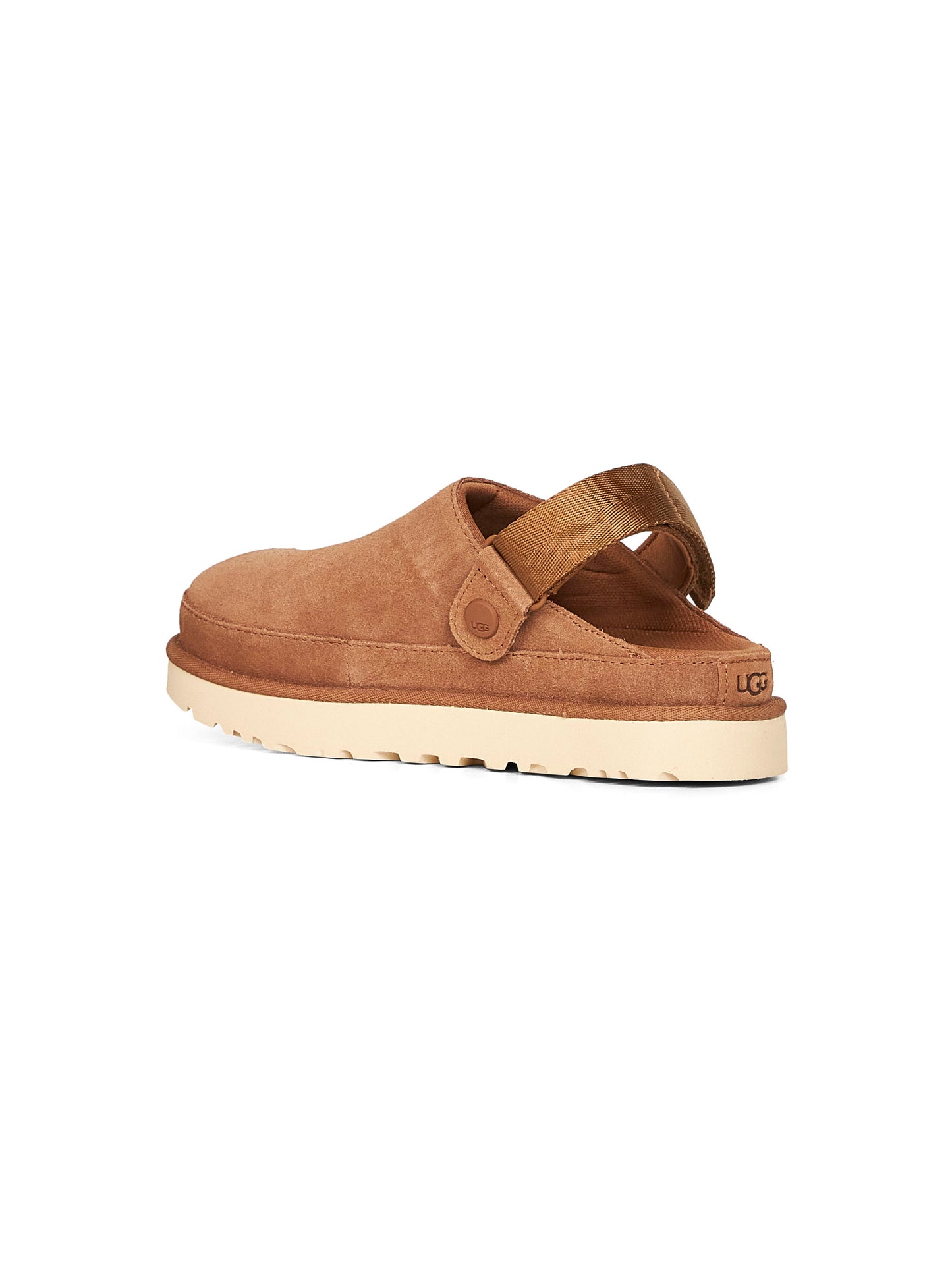 Chestnut Goldenstar suede mules